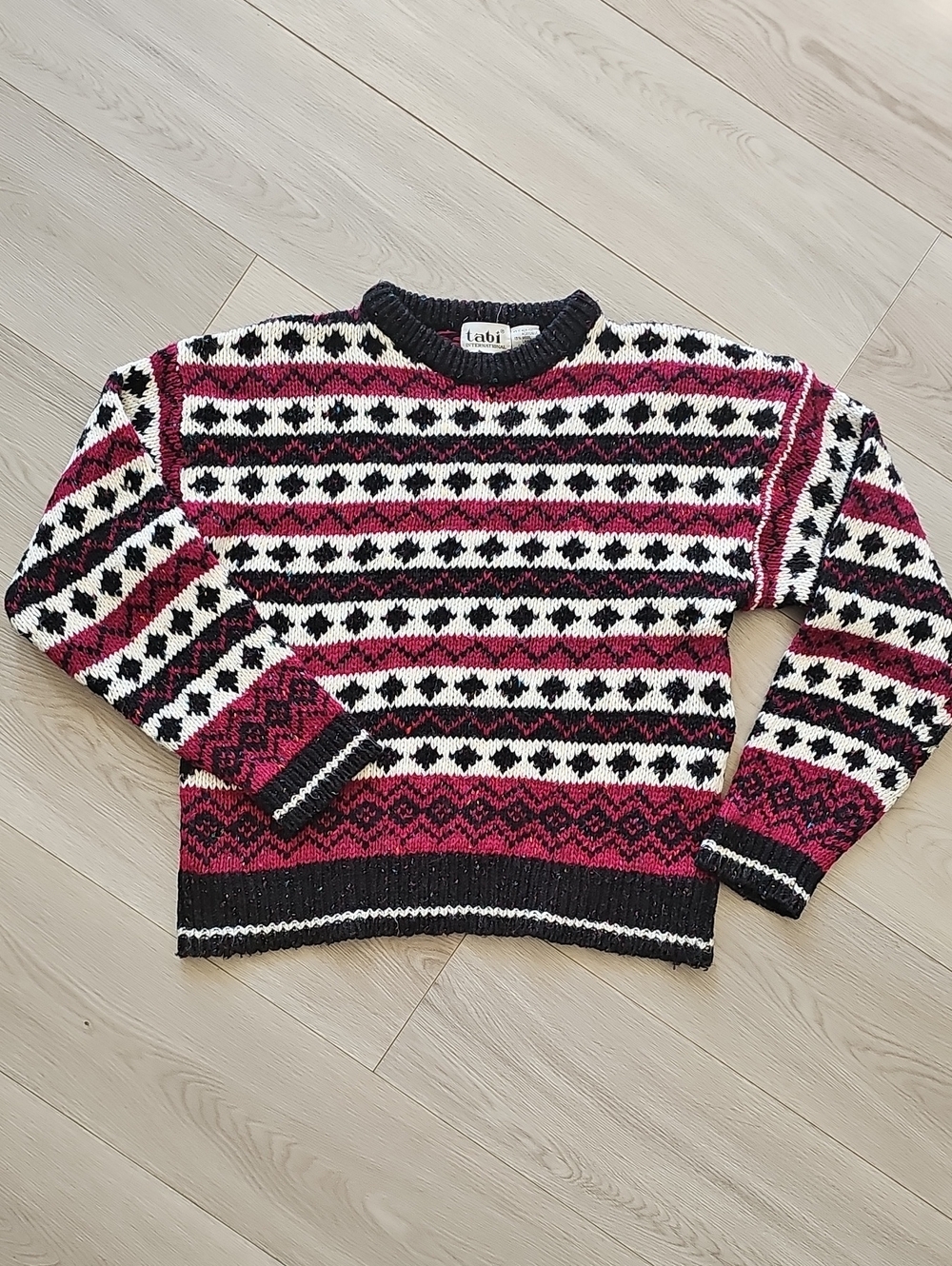 Vintage Tabi Fair Isle Grandpa Gorpcore Cozycore Chunky Knit Sweater, Med